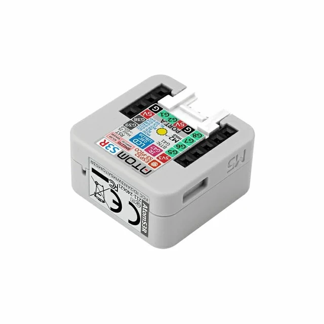 Alt view image 6 of 7 - M5Stack Official ATOMS3R Compact ESP32-S3 Dev Kit with 0.85-inch Screen, 8MB onboard Flash, and 8MB PSRAM, White (Atom S3R - C126)