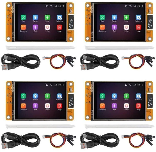 Main image of ESP32 Touchscreen 2.8inch TFT LCD Display ILI9341 Resistive Touch Module ESP32-2432S028R Bluetooth WiFi Dual Core Development Board 240 * 320 for Arduino (4pcs)