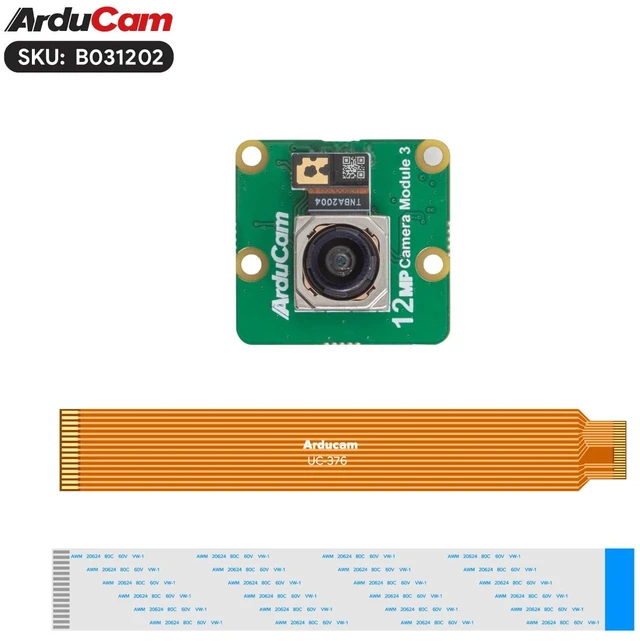 Alt view image 2 of 7 - Arducam for Raspberry Pi Camera Module 3, 12MP IMX708 120°(D) Wide Angle Pi Camera V3