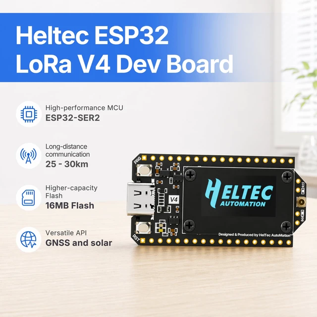 Alt view image 4 of 7 - Meshtastic LoRa V4 Development Board with Touch Screen | Touch Screen, ESP32-S3 SX1262 LoRa Module, GPS + 2800 mAh Battery with 915 MHz Antenna,Support WiFi Bluetooth for Meshtastic