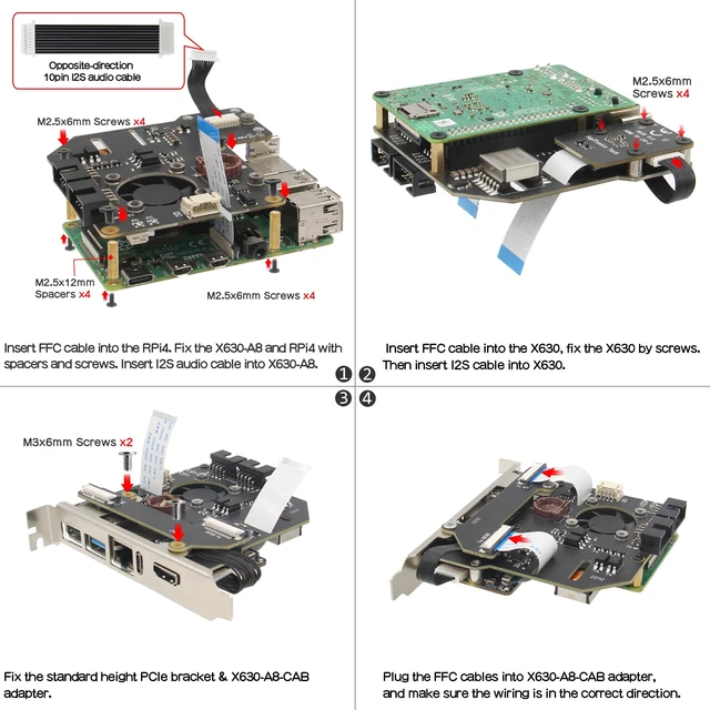 Alt view image 7 of 7 - Geekworm KVM-A8 PCIe Version KVM Over IP kit for Raspberry Pi 4 Model B | Support KVM V3 PoE ATX Video CSI (Unassembled and Not Include Raspberry Pi 4/SD Card/Power Adapter)