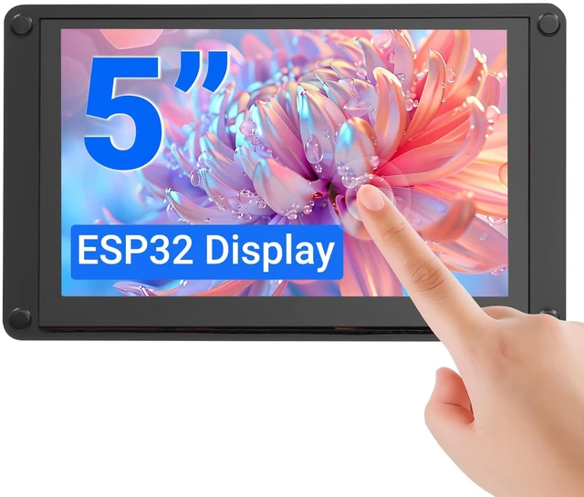 Main image of IoTeikXgo ESP32 Display, 5 Inch HMI ESP32-S3 Touch Screen with Acrylic Case | ESP32 Touchscreen with 800×480 Resolution, Up to 240MHz Frequency, Compatible with Arduino, PlatformIO, MicroPython
