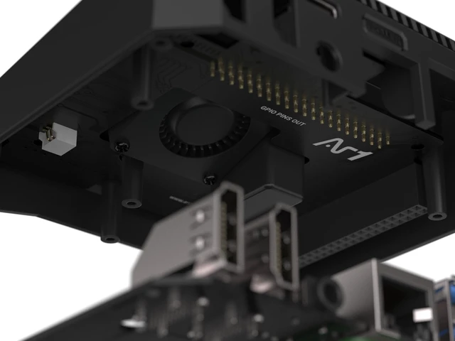 Alt view image 5 of 7 - Argon ONE V3 Aluminum Case for Raspberry Pi 5 - Dual HDMI, Cooling