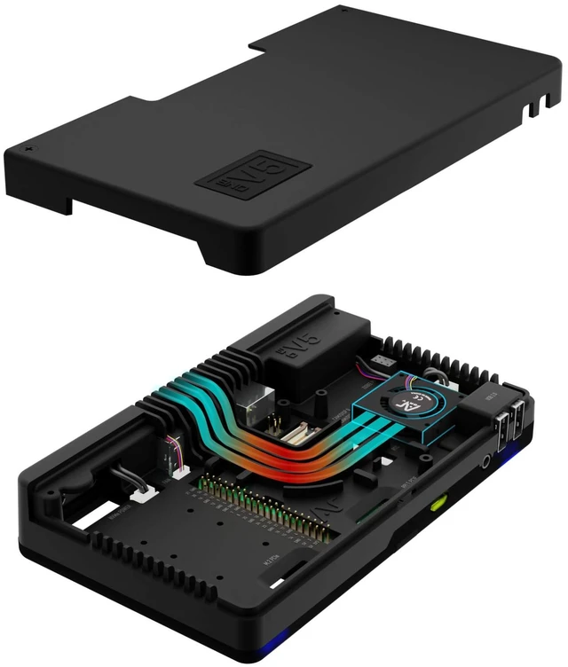 Main image of Argon ONE V5 Aluminum Case for Raspberry Pi 5 - Builtin DAC, Expandable Dual M.2 NVMe