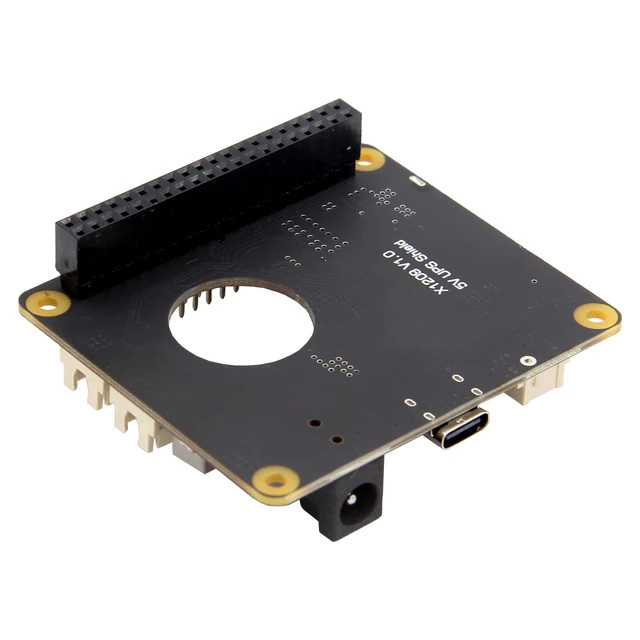 Alt view image 3 of 7 - Geekworm X1209 5.1V 6A UPS HAT for Raspberry Pi 5 with Wide 6-18V Input | Power Management, Auto Power On, Safe Shutdown, Power Loss Detection, Batteries NOT Included