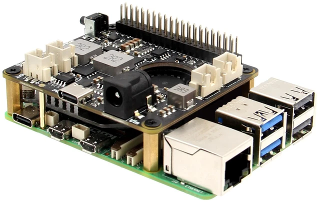 Main image of Geekworm X1209 5.1V 6A UPS HAT for Raspberry Pi 5 with Wide 6-18V Input | Power Management, Auto Power On, Safe Shutdown, Power Loss Detection, Batteries NOT Included