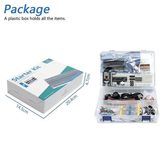 Alt view image 7 of 7 - Freenove ESP32 Kit ESP32 Camera Board Super Starter Kit | 240 MHz 32-bit Dual-core, Onboard Camera WiFi+BT, Python C Code, 522-Page Detailed Tutorial, 78 Projects, 173 Items