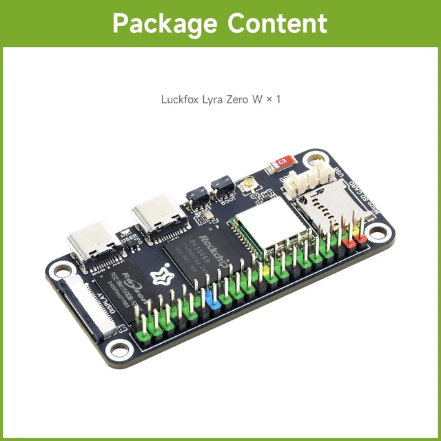 Alt view image 2 of 7 - Luckfox Lyra Zero W Micro Linux Development Board Based On RK3506B Chip, Integrated with Triple-core Arm Cortex-A7 and Arm Cortex-M0 Processors