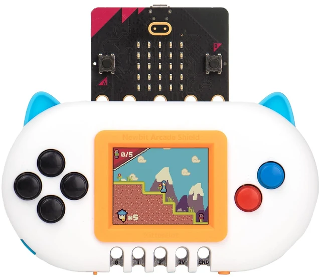 Main image of KittenBot Newbit Arcade Shield, Create Game on Makecode Arcade STEM Education, Expansion Board for Micro:bit V2 (Micro:bit Not Included)