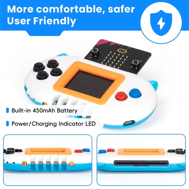 Alt view image 4 of 4 - KittenBot Newbit Arcade Shield, Create Game on Makecode Arcade STEM Education, Expansion Board for Micro:bit V2 (Micro:bit Not Included)