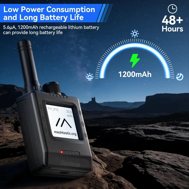 Alt view image 3 of 7 - Meshnology LoRa Meshtastic Devices ThinkNode M5 with GPS ESP32-S3 Module | 1.54 E-Ink Display SX1262 Wireless Module 4M Flash 8MB PSRAM 915MHz Antenna 1200mAh Battery for Outdoor Adventures