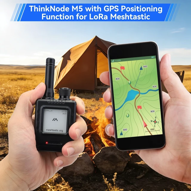 Alt view image 5 of 7 - Meshnology LoRa Meshtastic Devices ThinkNode M5 with GPS ESP32-S3 Module | 1.54 E-Ink Display SX1262 Wireless Module 4M Flash 8MB PSRAM 915MHz Antenna 1200mAh Battery for Outdoor Adventures
