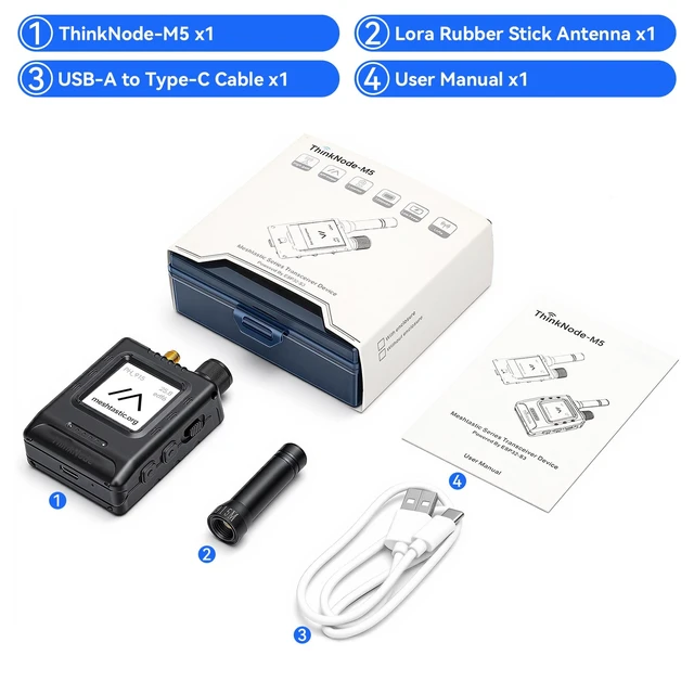 Alt view image 7 of 7 - Meshnology LoRa Meshtastic Devices ThinkNode M5 with GPS ESP32-S3 Module | 1.54 E-Ink Display SX1262 Wireless Module 4M Flash 8MB PSRAM 915MHz Antenna 1200mAh Battery for Outdoor Adventures
