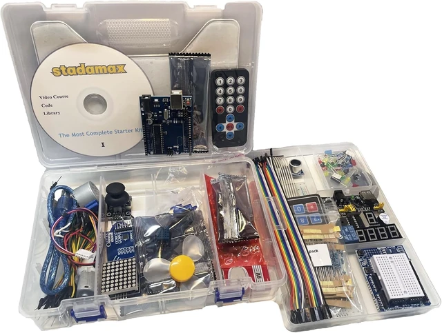 Alt view image 4 of 6 - Uno R3 Kit Mega328 Tutorial | 40 in 1 Electronics Circuit Breadboard Engineering Kit for Kids and Engineers, 720P Video Courses and Online Technical Support for Beginners