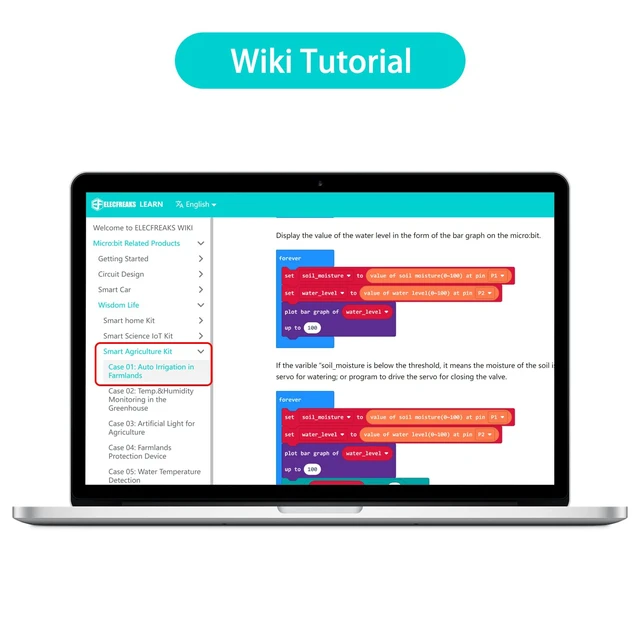 Alt view image 4 of 6 - ELECFREAKS microbit Smart Agriculture Kit Micro:bit Sensor Starter Kit Octopus Series Sensor, DIY Programming STEM kit with Basic Coding Electronics Modules and Wiki Tutorial(Without Micro:bit)