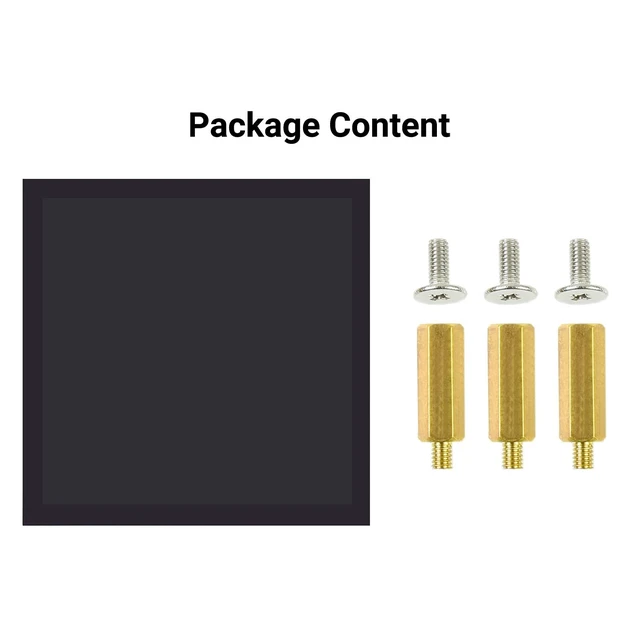 Alt view image 2 of 6 - waveshare 4inch Square Capacitive Touch Screen LCD Compatible with Raspberry Pi 4B/3B+/3B/2B/B+/A+/Zero/Zero W/WH/Zero 2W 720×720 Resolution DPI IPS Toughened Glass Cover Low Power Solution