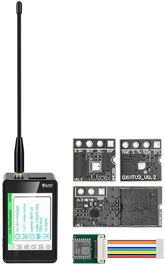 Main image of ESP32 LoRa V4 Expansion Kit with Touch Panel for Meshtastic LoRaWAN | Includes Protective Housing, Expansion Board, Whip Antenna, L76K GNSS Module, Sensors, Buzzer Supports WiFi BLE 915MHz LoRa
