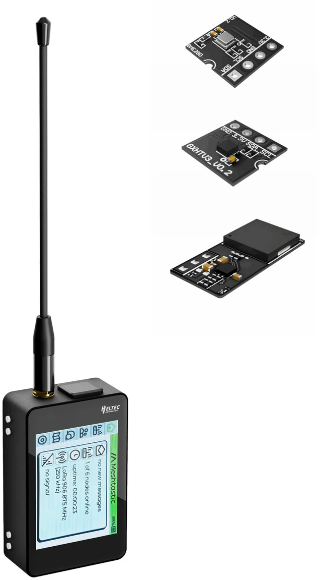 Main image of MESHYEAOFAH Meshtastic LoRa V4 Kit with Touch Screen GPS and Sensors | ESP32-S3 SX1262, MeshCore Compatible, GNSS, 2800mAh Battery, Atmospheric Pressure/Temp Humidity Sensors/Buzzer, Ready to Use