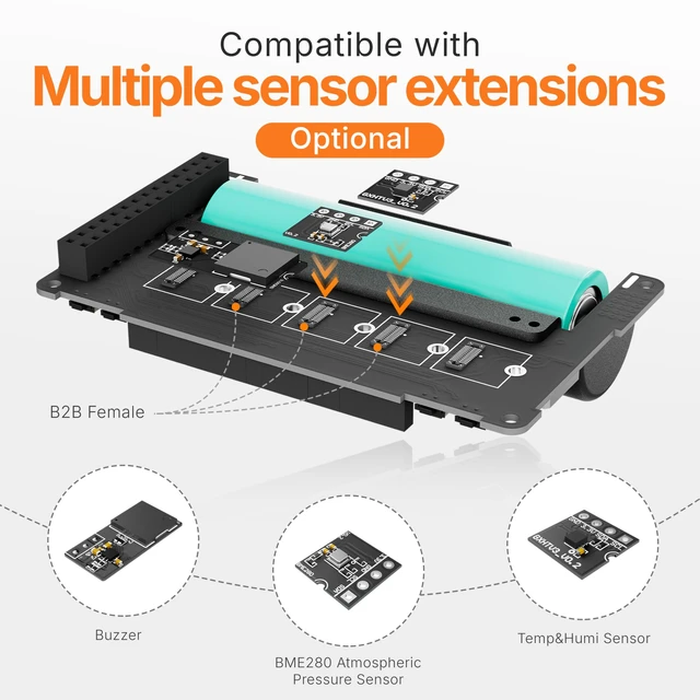 Alt view image 7 of 7 - MESHYEAOFAH Meshtastic LoRa V4 Kit with Touch Screen GPS and Sensors | ESP32-S3 SX1262, MeshCore Compatible, GNSS, 2800mAh Battery, Atmospheric Pressure/Temp Humidity Sensors/Buzzer, Ready to Use