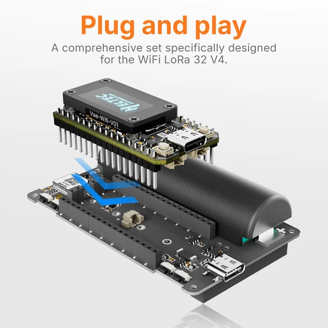 Alt view image 6 of 7 - MESHYEAOFAH Meshtastic LoRa V4 Kit with Touch Screen GPS and Sensors | ESP32-S3 SX1262, MeshCore Compatible, GNSS, 2800mAh Battery, Atmospheric Pressure/Temp Humidity Sensors/Buzzer, Ready to Use