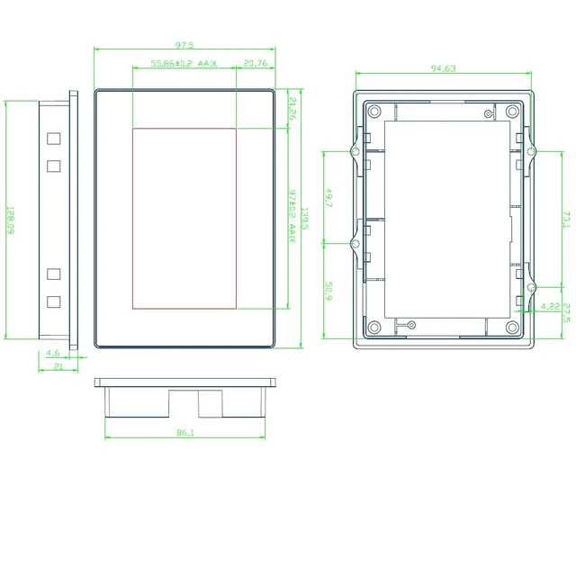 Alt view image 3 of 6 - DIYmalls Nextion Intelligent 4.3 inch HMI Display 5V Capacitive Touch Screen 480x272 TFT LCD w/Enclosure Case for Arduino (NX4827P043-011C-Y)