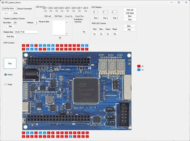 Alt view image 7 of 7 - Cyclone 10 FPGA Development Board - CycloFlex