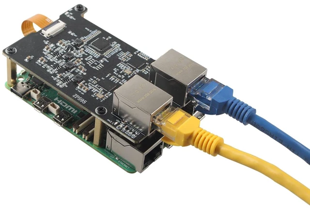 Main image of ZDE ZP595 PCIe to Dual 2.5G Ethernet Network Port HAT Adapter Expansion Board 2.5GB 2.5GBE for Raspberry Pi 5