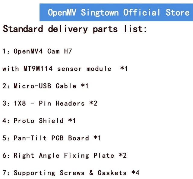 Alt view image 5 of 7 - OpenMV SingTown Cam H7 R2 Genuine, SingTown, STM32 Image Processing Machine Vision Smart Camera Robotics Color&Shape Detection OpenMV4 H7