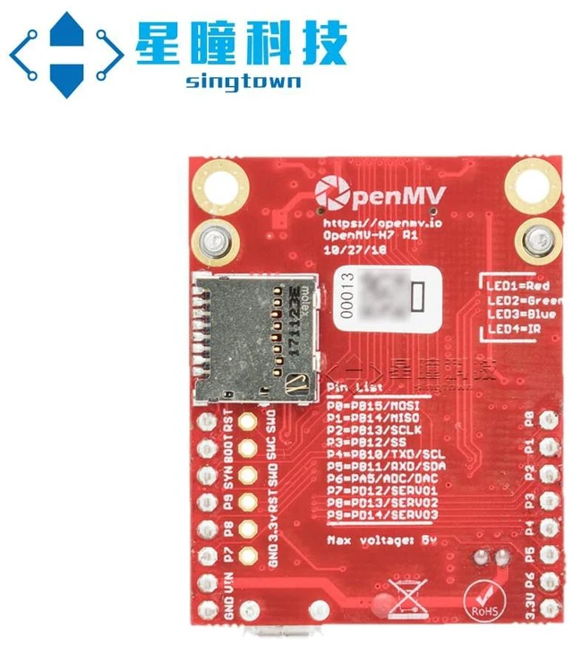 Alt view image 3 of 7 - OpenMV SingTown Cam H7 R2 Genuine, SingTown, STM32 Image Processing Machine Vision Smart Camera Robotics Color&Shape Detection OpenMV4 H7