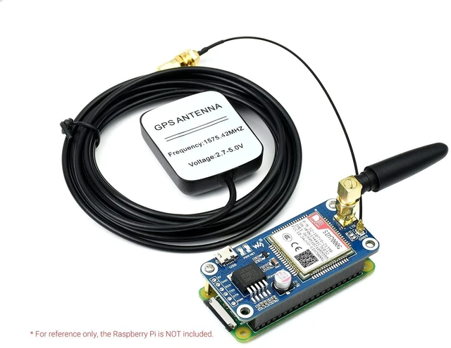 Alt view image 6 of 7 - Waveshare SIM7000G NB-IoT/Cat-M/Edge/GPRS HAT, Compatible with Raspberry Pi 5/4B/3B/Zero/Zero W/Zero 2W/Pico/Pico W/Pico WH, GNSS Positioning, Global Band Support