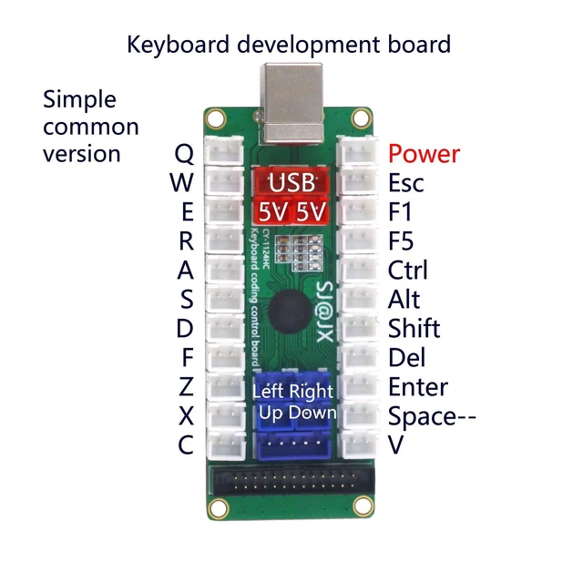 Alt view image 2 of 5 - Development Keyboard Encoder Board Game Controller DIY LED Keyboard Development Board Media Music USB Encoder 88 Keys Arcade DIY Kit
