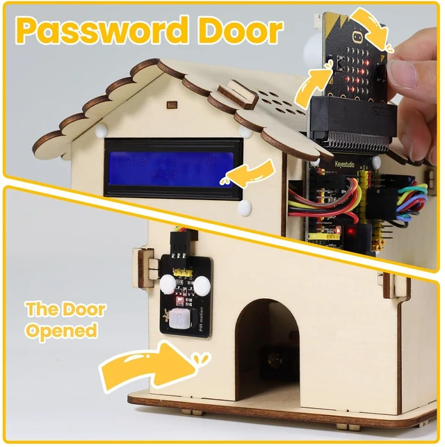 Alt view image 6 of 7 - KEYESTUDIO Smart House Kit for Micro:bit V2(not Included), DIY Microbit Home Automation Educational STEM Kit for Beginners 15+