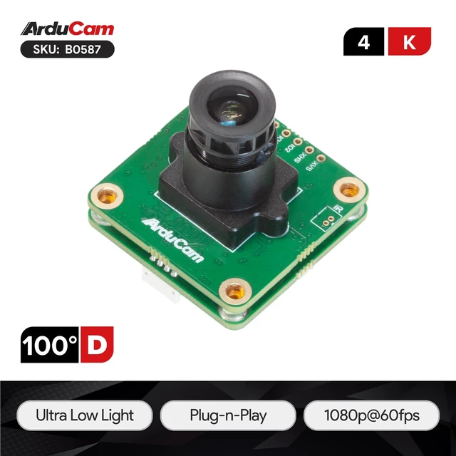 Alt view image 7 of 7 - Arducam IMX678 4K USB Camera Module, 8.3MP Low Light Lightburn Camera, Low Light Wide Angle USB2.0 Webcam