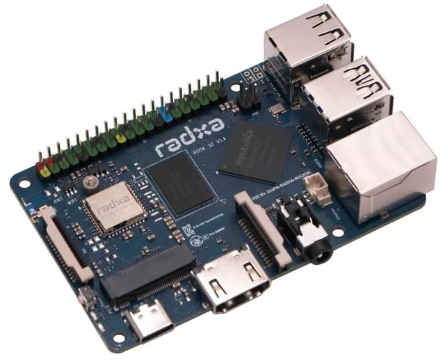 Alt view image 4 of 7 - Radxa Rock 3C, RK3566 4-core CPU, GPU NPU 1080P@60 HDMI, Single Board Computer (Radxa Rock 3C 2GB)