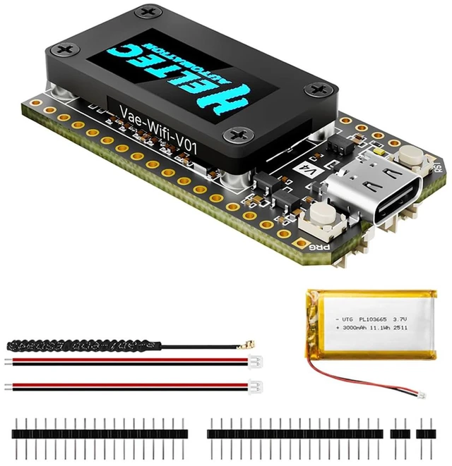 Main image of MESHYEAOFAH Meshtastic LoRa V4 - ESP32S3 SX1262 WiFi Bluetooth Battery | 28dBm, 2MB PSRAM 16MB Flash, Supports GPS & Solar, 863~928MHz, OLED Display, Meshcore LoRaWAN Compatible, for Arduino IOT