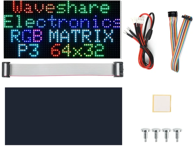Alt view image 7 of 7 - RGB LED Matrix Panel 64×32, 2048 DOTS Pixels 3mm Pitch,Compatible with Arduino/Raspberry Pi Pico/ESP32,Allow Displaying Text, Colorful Image, Animation, Adjustable Brightness Chainable Design