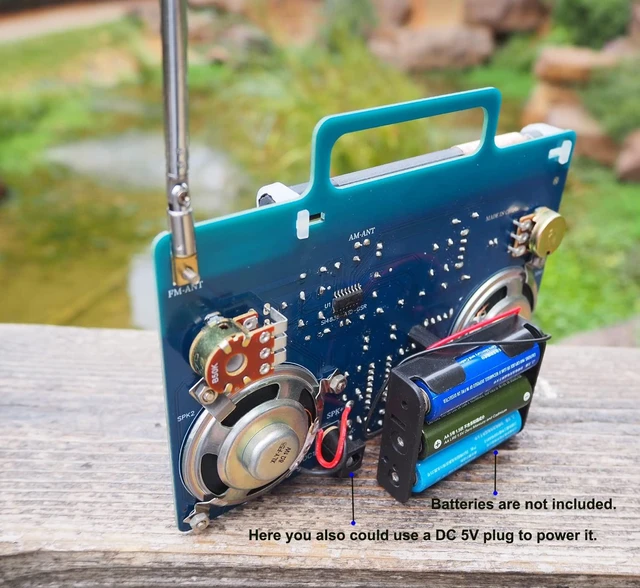 Alt view image 5 of 7 - VIGURTIME AM/FM Radio Kit | Soldering Project DIY Kit for Practicing Teaching Electronics | Stereo | Great STEM Project and Gift | Upgraded Version VT-16