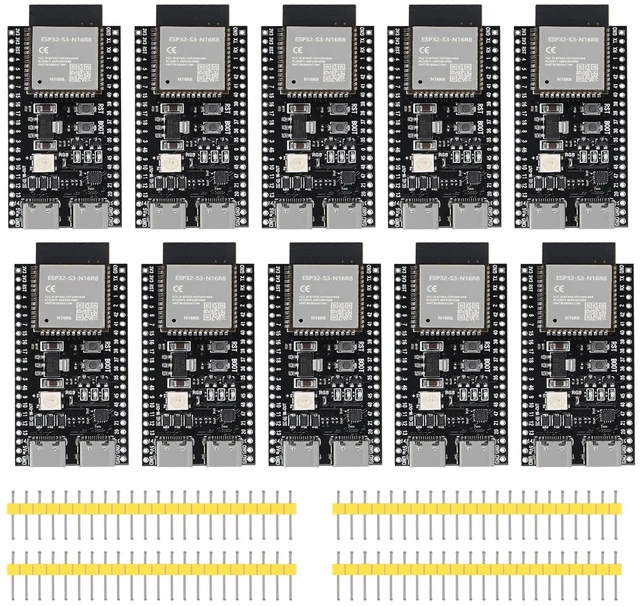Main image of 10Pcs ESP32 ESP32 S3 Development Board Type-C WiFi+Bluetooth Internet of Things Dual Type-C Core Board ESP32-S3-DevKit N16R8 Development Board ESP32-S3 Module