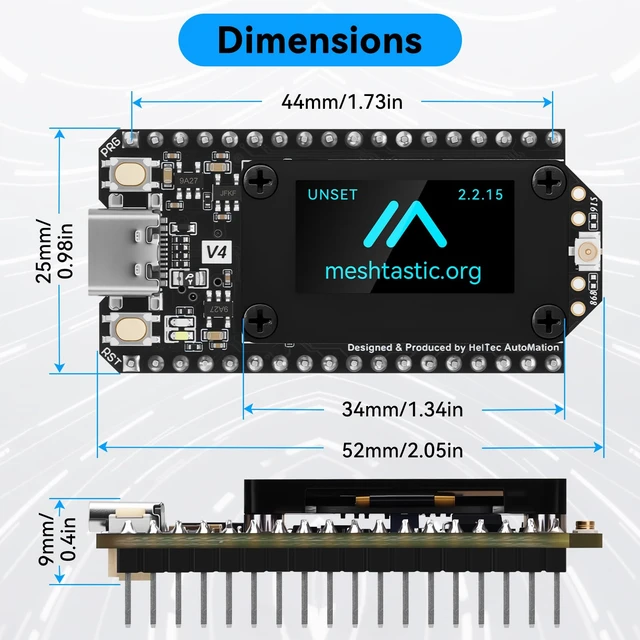Alt view image 7 of 7 - ESP32 LoRa V4 Development Board for Meshtastic MeshCore LoRaWAN 2pcs | Meshtastic Devices, Pre-soldered, Upgraded ESP32-S3 16MB Flash, WiFi Bluetooth, SX1262 28dBm High Power LoRa