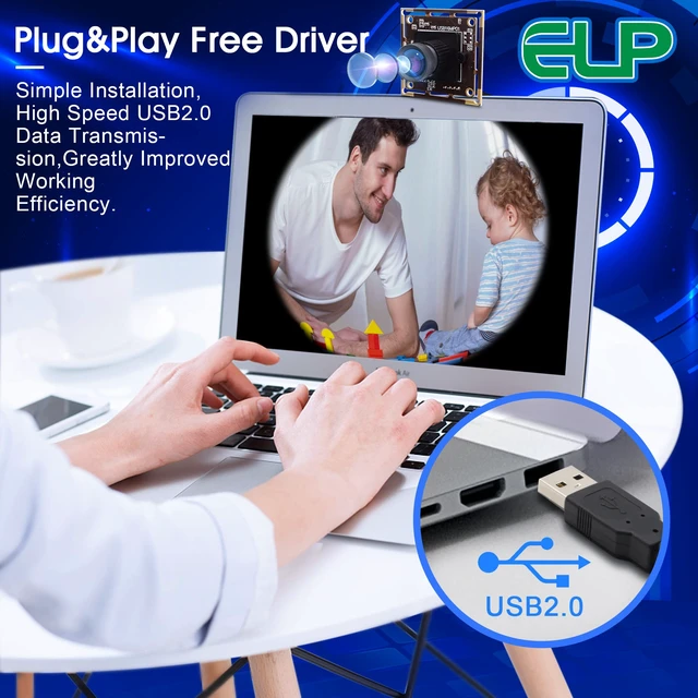 Alt view image 6 of 7 - ELP 16 Megapixel USB Camera Module with 75degree No Distortion Lens 3496P 6K Embedded Webcam Board for Computer 16mp CMOS IMX298 USB2.0 Video Raspberry Pi Web PC Camera for 3D printer Bar/QR Code Scan