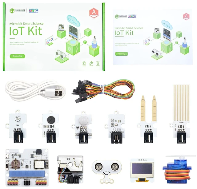 Main image of microbit Smart Science IoT Kit Octopus Series Sensor, microbit Sensor Starter Kit Data to The Cloud Internet with RTC Timing and WiFi Module, Environment Experiment Kit(Without microbit)