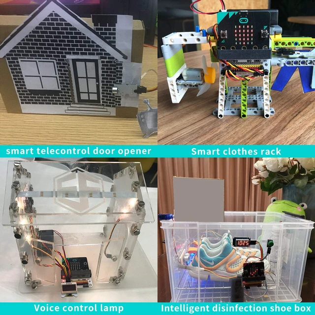 Alt view image 4 of 6 - ELECFREAKS microbit Smart Home Kit Micro:bit Sensor Starter Kit Octopus Series Sensor, DIY Programming kit with Basic Coding Electronics Modules and Wiki Tutorial(Without Micro:bit)