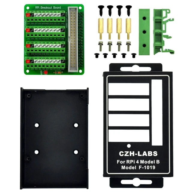 Alt view image 2 of 7 - RPi Screw Terminal Block Breakout Module with Aluminum Enclosure. for Raspberry Pi 4 Model B