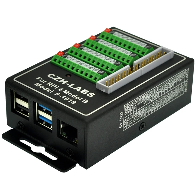 Alt view image 3 of 7 - RPi Screw Terminal Block Breakout Module with Aluminum Enclosure. for Raspberry Pi 4 Model B