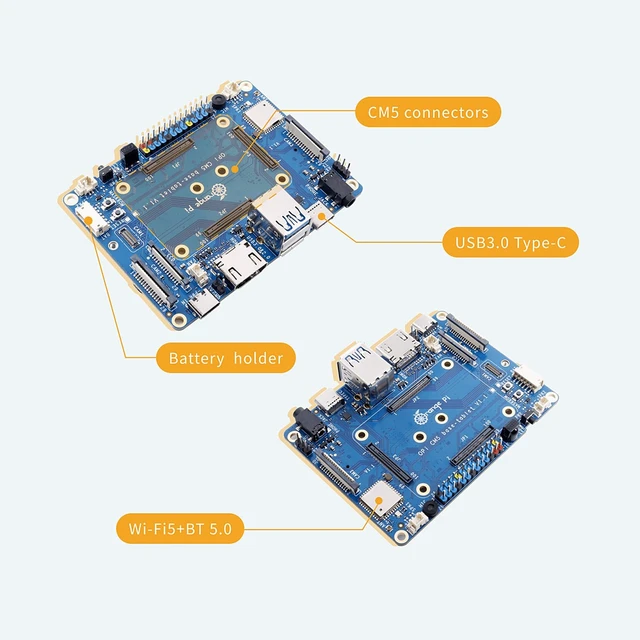 Alt view image 3 of 7 - Orange Pi CM5 Tablet Baseboard with M.2 M-Key Slot, Supports WiFi 5.0 and Bluetooth 5.0, Compatible with Orange Pi CM5 Core Board