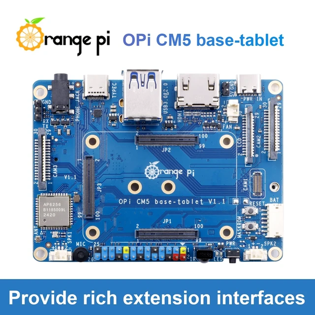 Alt view image 2 of 7 - Orange Pi CM5 Tablet Baseboard with M.2 M-Key Slot, Supports WiFi 5.0 and Bluetooth 5.0, Compatible with Orange Pi CM5 Core Board