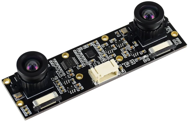 Main image of Waveshare Binocular Camera Module, Compatible with Raspberry Pi 5, Dual IMX219, 8 Megapixels, Stereo Vision, Depth Vision