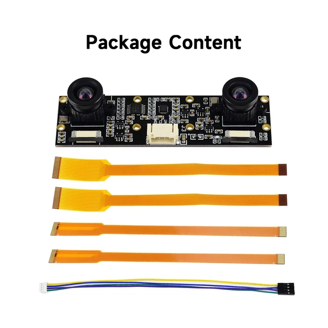 Alt view image 2 of 7 - Waveshare Binocular Camera Module, Compatible with Raspberry Pi 5, Dual IMX219, 8 Megapixels, Stereo Vision, Depth Vision