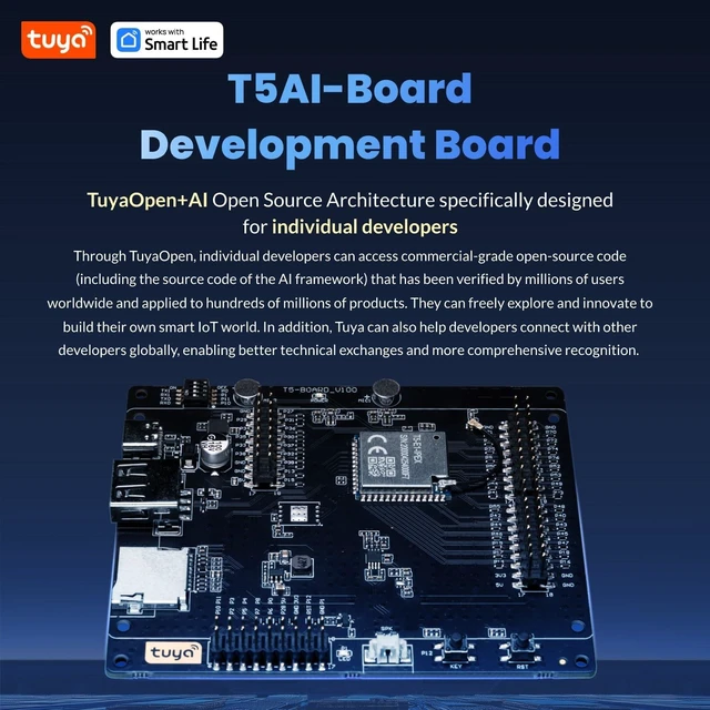 Alt view image 2 of 7 - T5AI-Board Voice AI Development Kit WiFi 2.4GHz + BLE 5.4, 3.5" TFT Display & DVP Camera Support, 2 MIC + 1 Speaker, 56 GPIOs, ARMv8-M MCU for Smart Home & IoT Projects