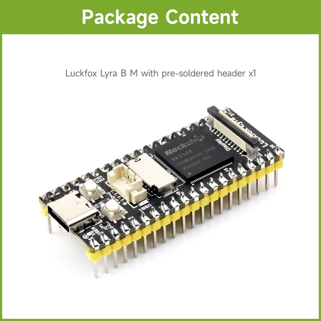 Alt view image 2 of 7 - Waveshare Luckfox Lyra RK3506G2 Linux Micro Development Board, Integrates Tripe-core ARM Cortex-A7 and ARM Cortex-M0 Processors, with 256MB Flash, with Header